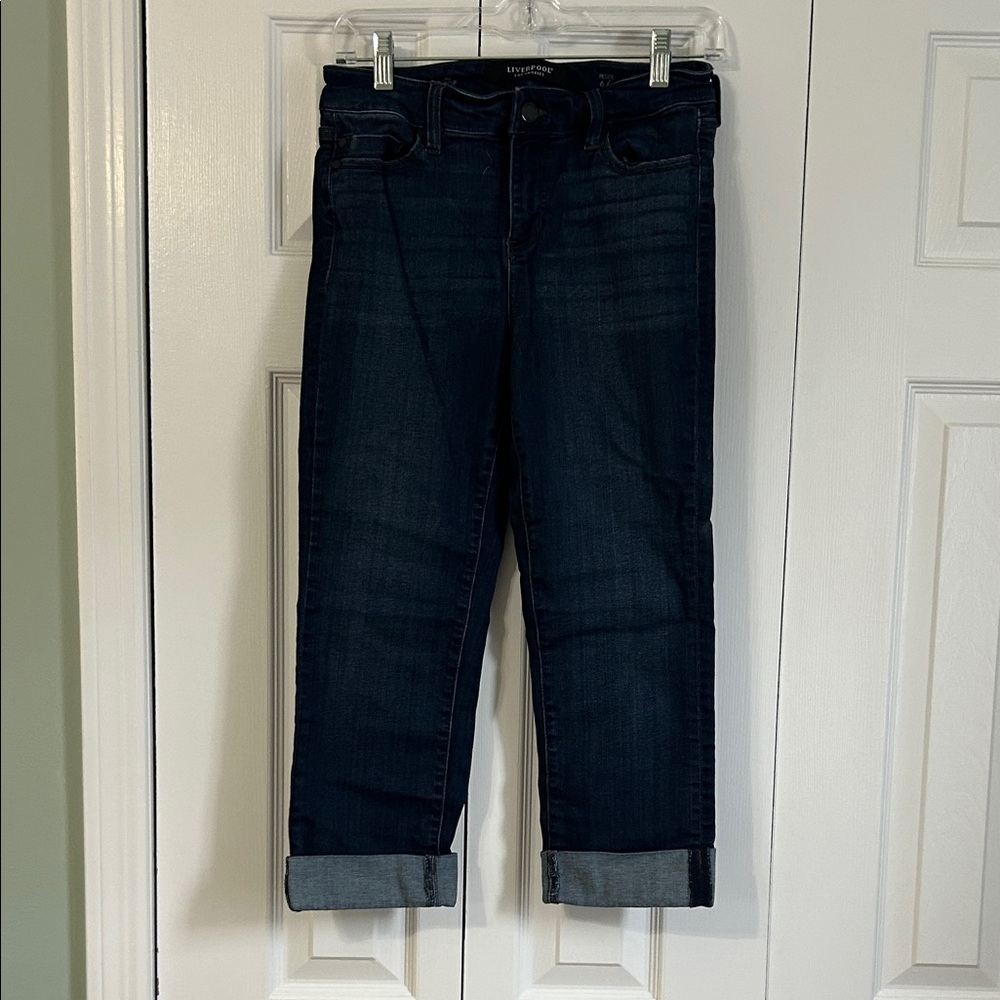 Liverpool Dark Indigo Cropped Women's Jeans
